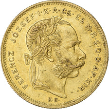 Hungary, Franz Joseph I, 8 Forint 20 Francs, 1872, Kremnica, Gold, AU(55-58)