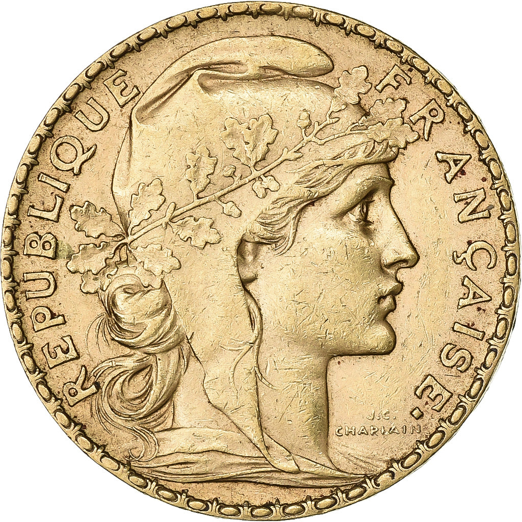 Frankreich, 20 Francs, Marianne, 1905, Paris, Coq, Gold, SS+, Gadoury:1064
