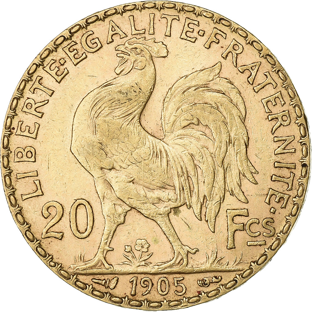 Frankreich, 20 Francs, Marianne, 1905, Paris, Coq, Gold, SS+, Gadoury:1064