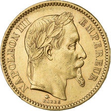 France, Napoléon III, 20 Francs, Laureate head, 1864, Paris, Or, TTB+