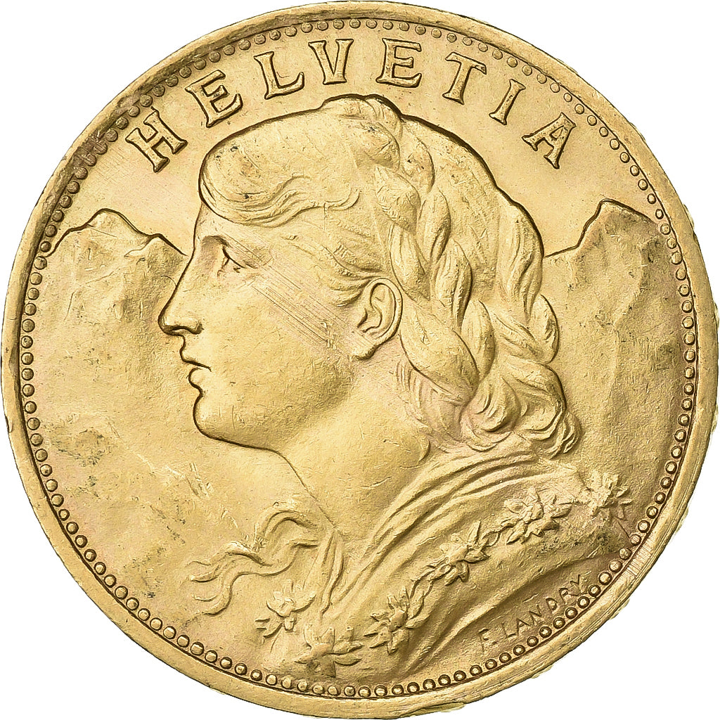 Svizzera, 20 Francs, Vreneli, 1922, Bern, Oro, SPL-, KM:35.1