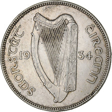 France, ½ Coróin, 1934, Londres, Argent, TTB+, KM:8