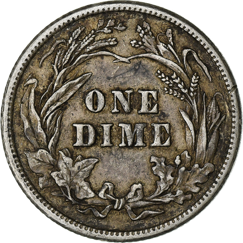 Verenigde Staten, Dime, Barber, 1907, Philadelphia, Zilver, ZF+, KM:113