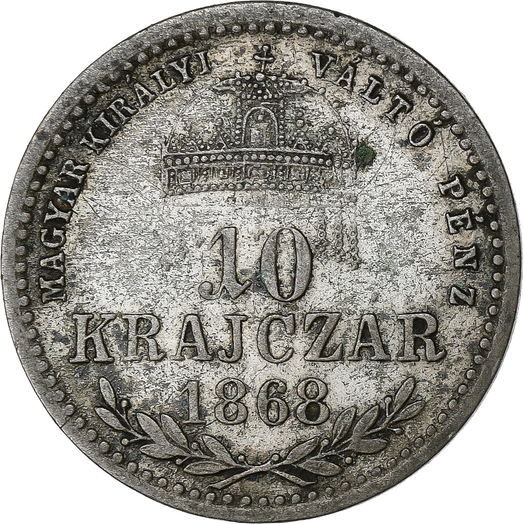 Hungary, Franz Joseph I, 10 Krajczar, 1868, Kremnica, Silver, VF(30-35), KM:440