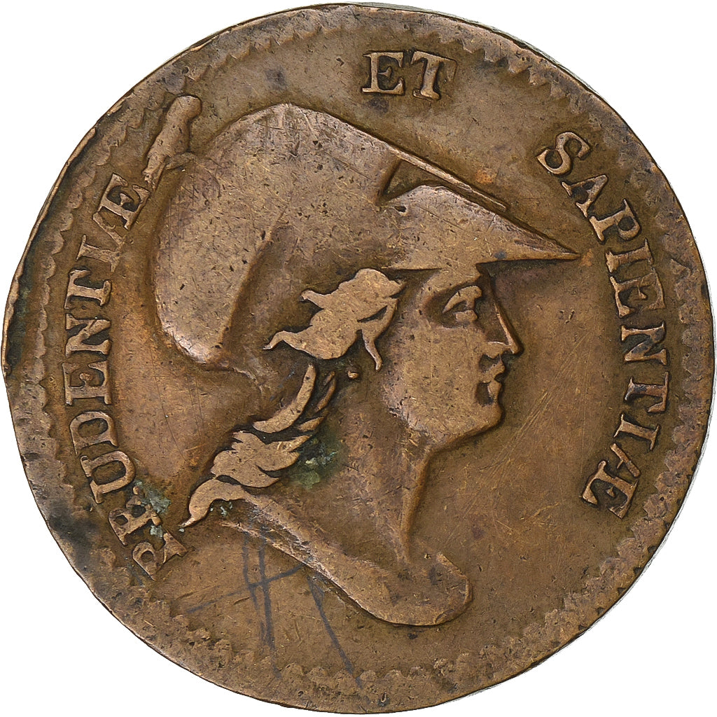 France, Jeton, Minerve, 20 JETONS, Cuivre, TTB, PRUDENTIÆ ET SAPIENTIÆ