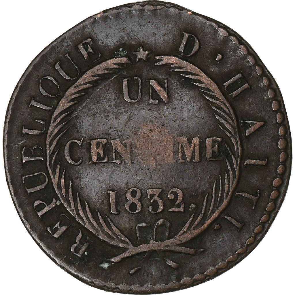 Haiti, Centime, 1832, Copper, VF(20-25), KM:A21