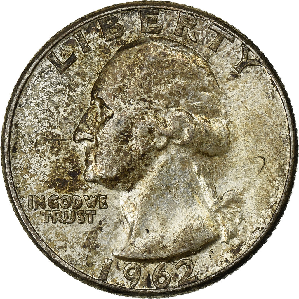 Stati Uniti, Quarter Dollar., Washington, 1962, Philadelphia, Argento, SPL-