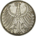 ALEMANIA - REPÚBLICA FEDERAL, 5 Deutsche Mark, 1957, Karlsruhe, Plata, MBC+