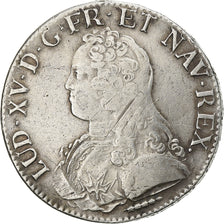 France, Louis XV, Ecu, aux branches d'olivier, 1727, Amiens, Silver, VF(30-35)