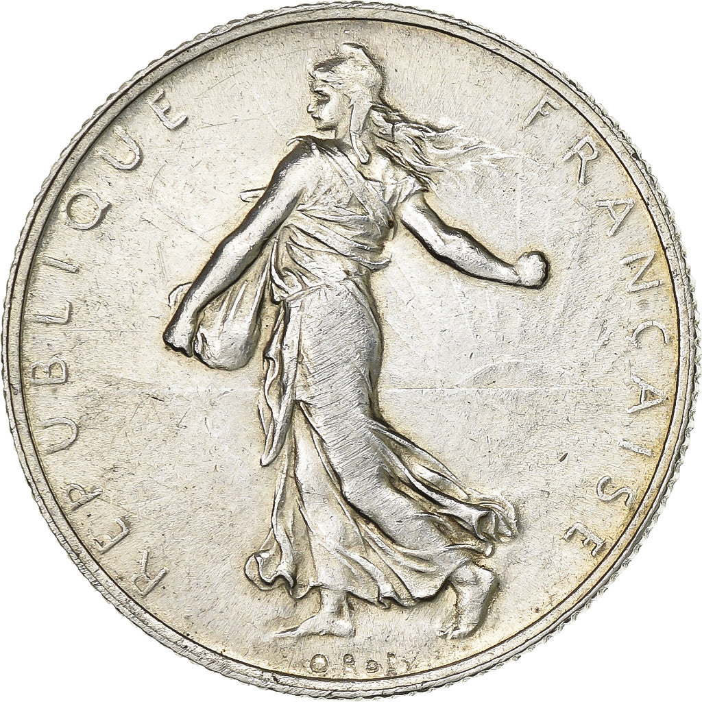 Frankreich, 2 Francs, Semeuse, 1920, Silber, UNZ, Gadoury:532, KM:845.1