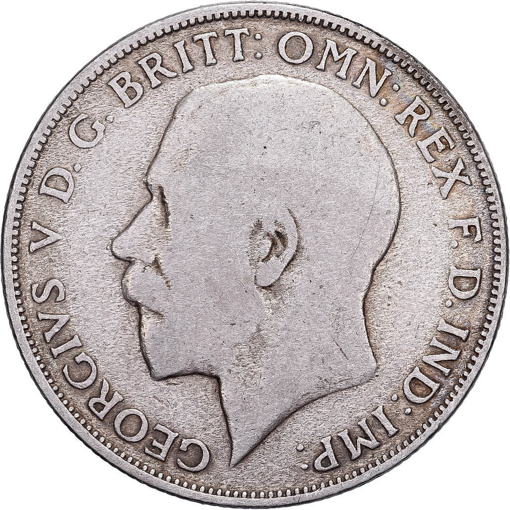 Wielka Brytania, George V, Florin, 1921, London, Srebro, VF(30-35), KM:817a