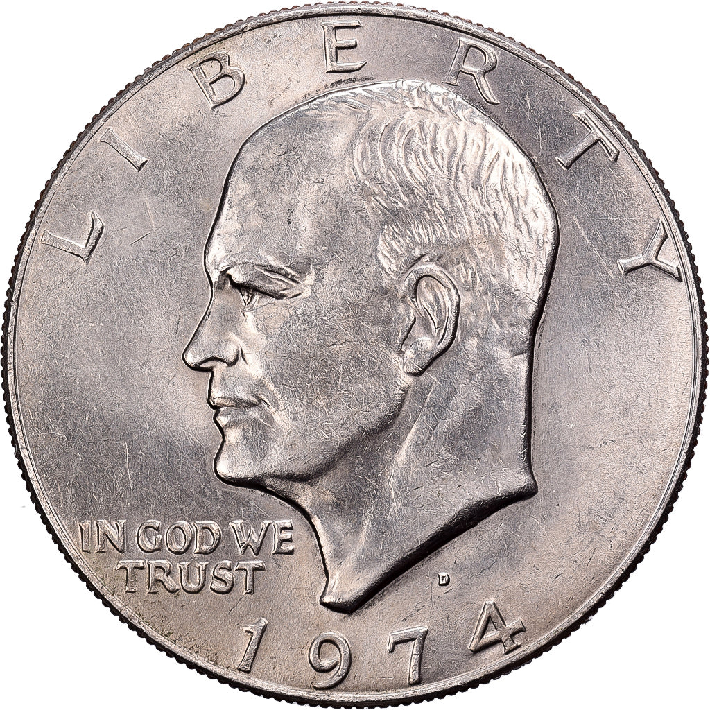 United States, Dollar, Eisenhower, 1974, Denver, Copper-Nickel Clad Copper