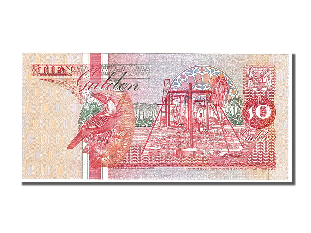 Banknote, Suriname, 10 Gulden, 1991, 1991-07-09, UNC(65-70)