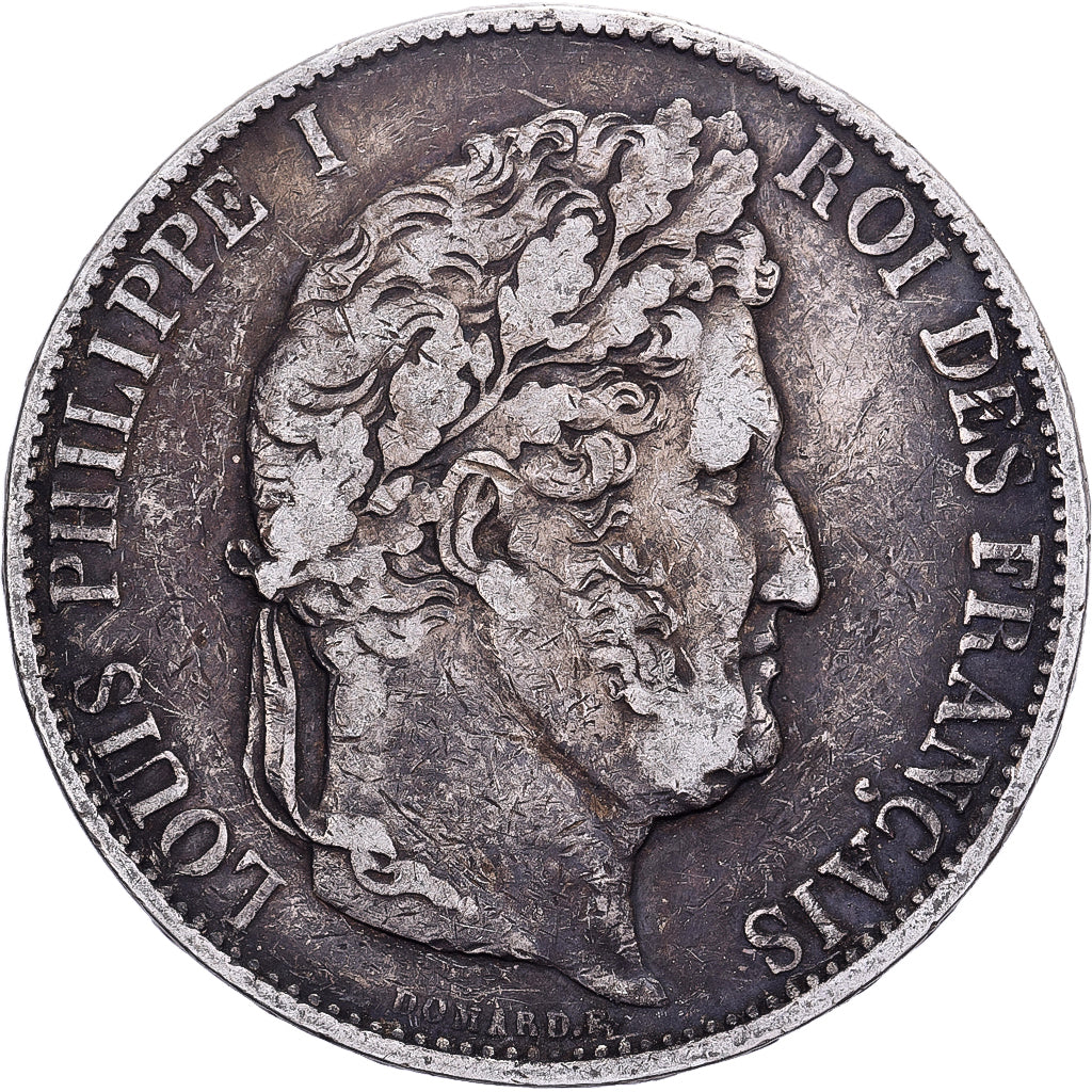 Frankreich, Louis Philippe I, 5 Francs, 1848, Strasbourg, Silber, SS