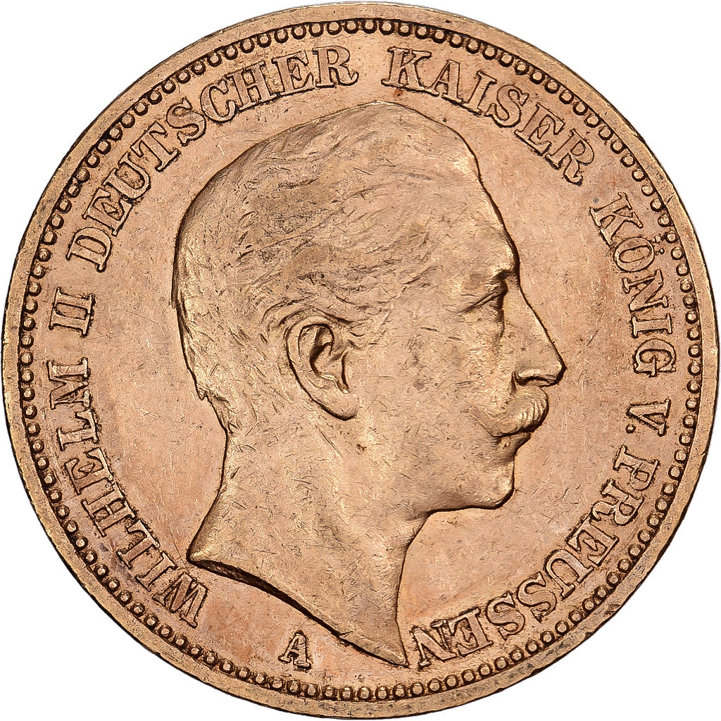 Kingdom of Prussia, Wilhelm II, 20 Mark, 1890, Berlin, Oro, BB+, KM:521