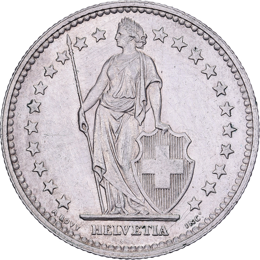 Szwajcaria, 2 Francs, Helvetia, 1894, Bern, Srebro, AU(50-53), KM:21