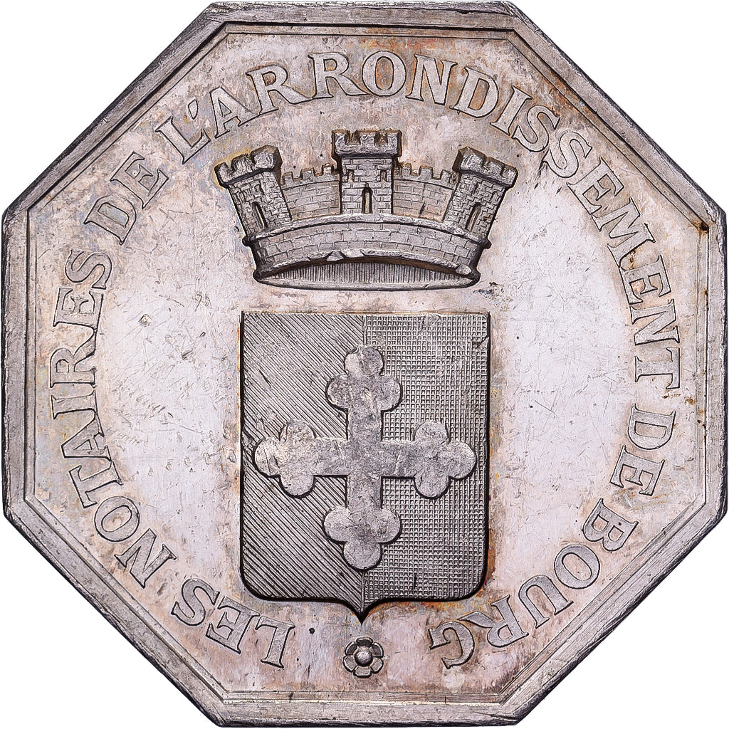 Frankrijk, Jeton Notaire, Arrondissement de Bourg, Zilver, Charrasse, ZF