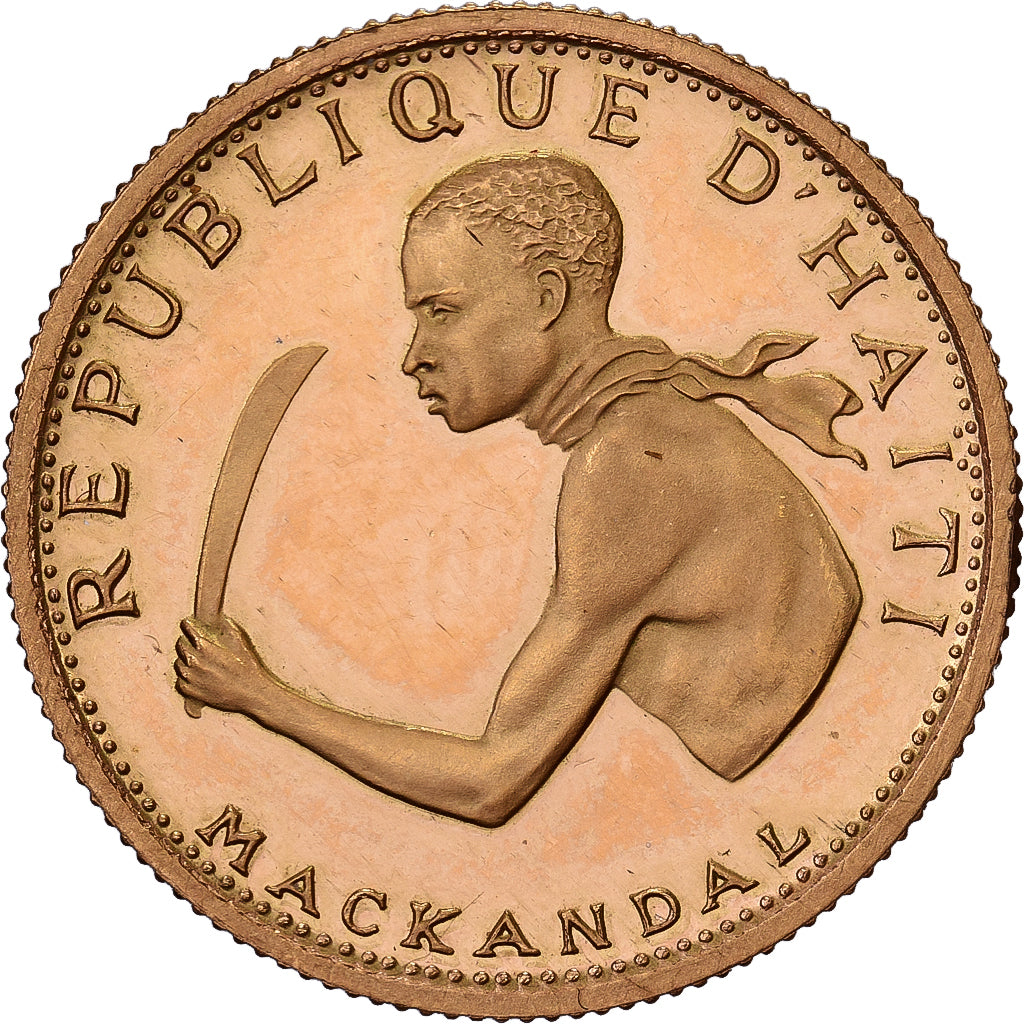 Haiti, 20 Gourdes, Mackandal, 1968, Paris, PP, Gold, UNZ, KM:66