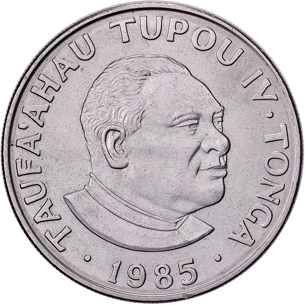 Tonga, Tāufaʻahau Tupou IV, 50 Seniti, 1985, Miedź-Nikiel, MS(60-62), KM:100