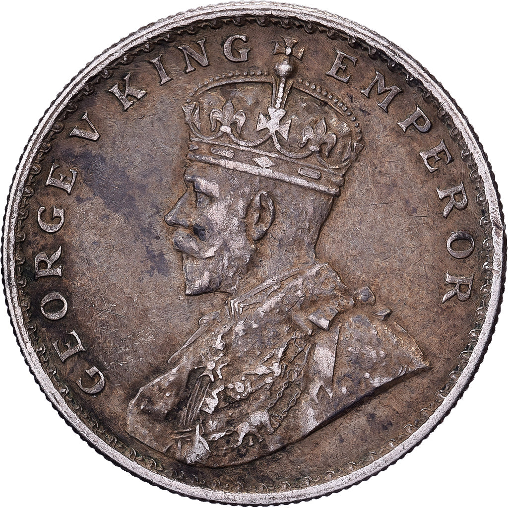 Índia, George V, Rupee, 1915, Calcutta, Prata, AU(55-58), KM:524