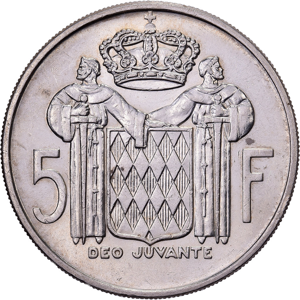 Monaco, Rainier III, 5 Francs, 1966, Paris, Silver, AU(55-58), KM:141