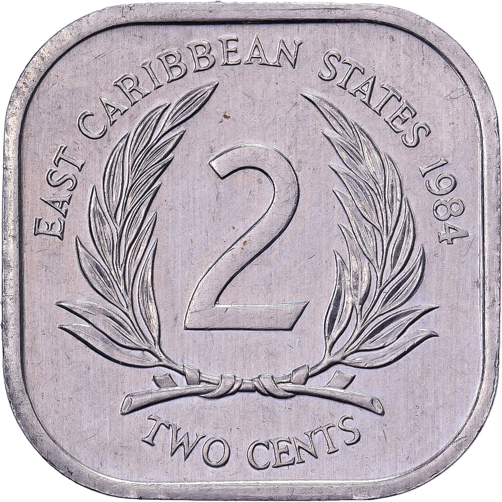 Staten van de oostelijke Caraïben, Elizabeth II, 2 Cents, 1984, British Royal