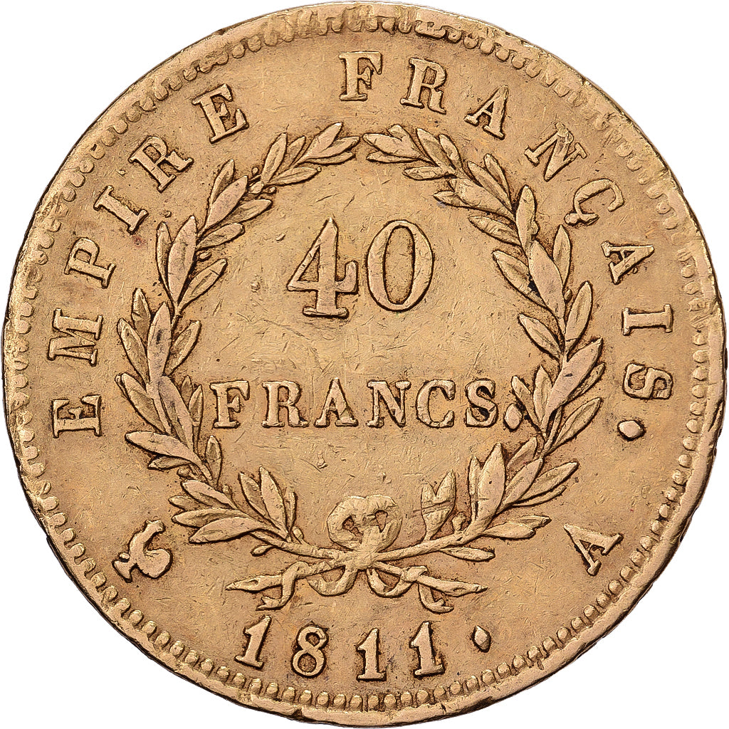 Frankreich, Napoleon I, 40 Francs, 1811, Paris, Gold, SS+, Gadoury:1084, Le
