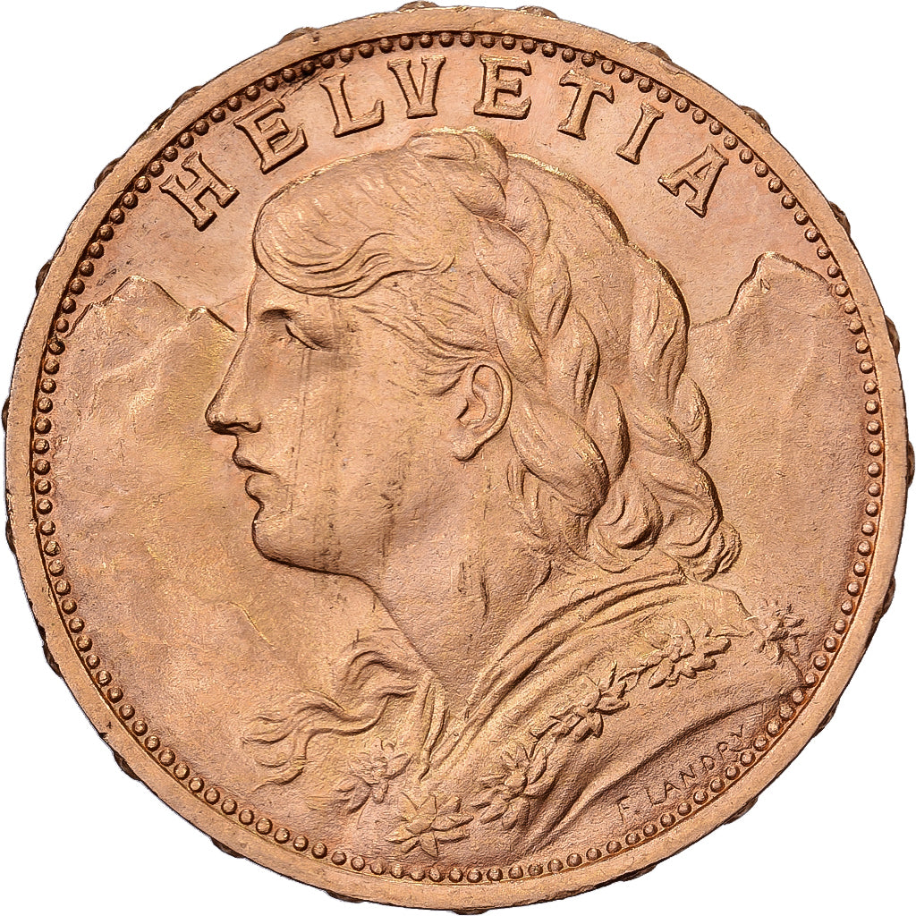Svizzera, 20 Francs, Vreneli, 1930, Bern, Oro, SPL-, KM:35