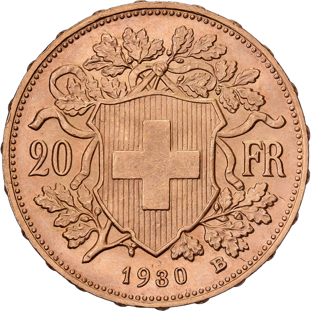 Svizzera, 20 Francs, Vreneli, 1930, Bern, Oro, SPL-, KM:35