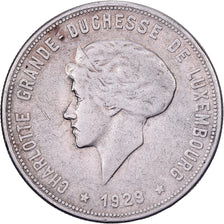 Luxembourg, Charlotte, 10 Francs, 1929, Stuttgart, Silver, AU(55-58), KM:39