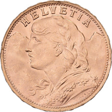 Suiza, 20 Francs, Vreneli, 1947, Bern, Oro, EBC, KM:35