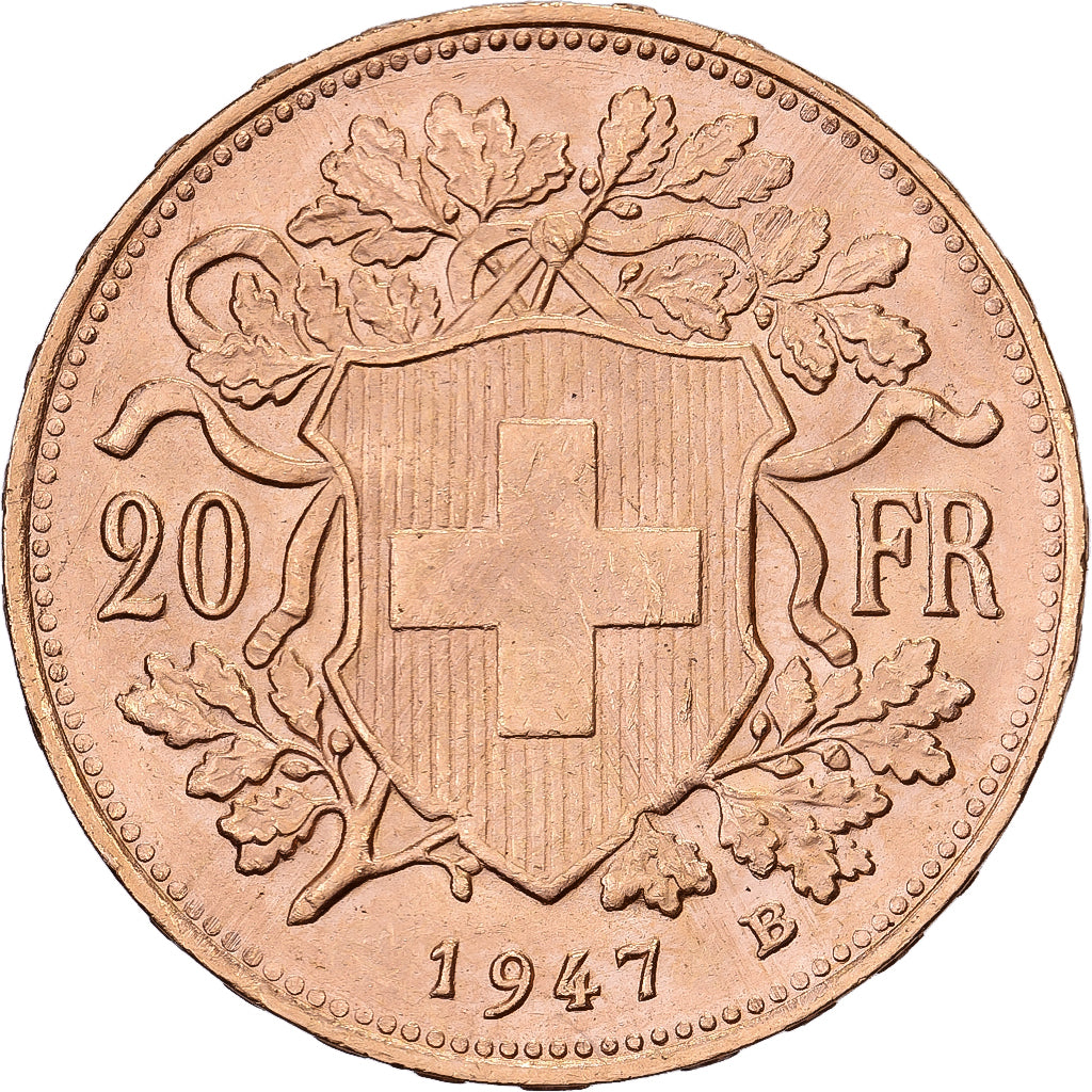 Suiza, 20 Francs, Vreneli, 1947, Bern, Oro, EBC, KM:35