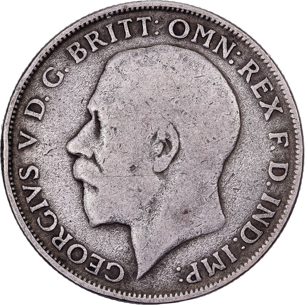 Grã-Bretanha, George V, Florin, 1922, British Royal Mint, Prata, VF(20-25)