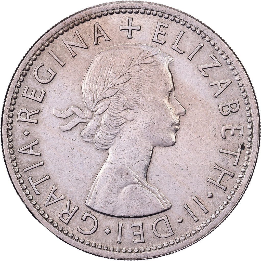 Zjednoczone Królestwo Wielkiej Brytanii, Elizabeth II, 1/2 Crown, 1957, British