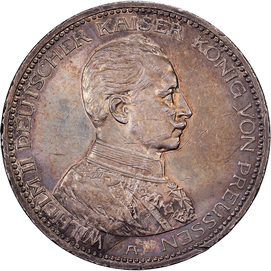 Kingdom of Prussia, Wilhelm II, 5 Mark, 1913, Berlin, Silver, EF(40-45), KM:536