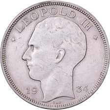Belgium, Leopold III, 20 Francs, 1935, Brussels, Silver, EF(40-45), KM:105