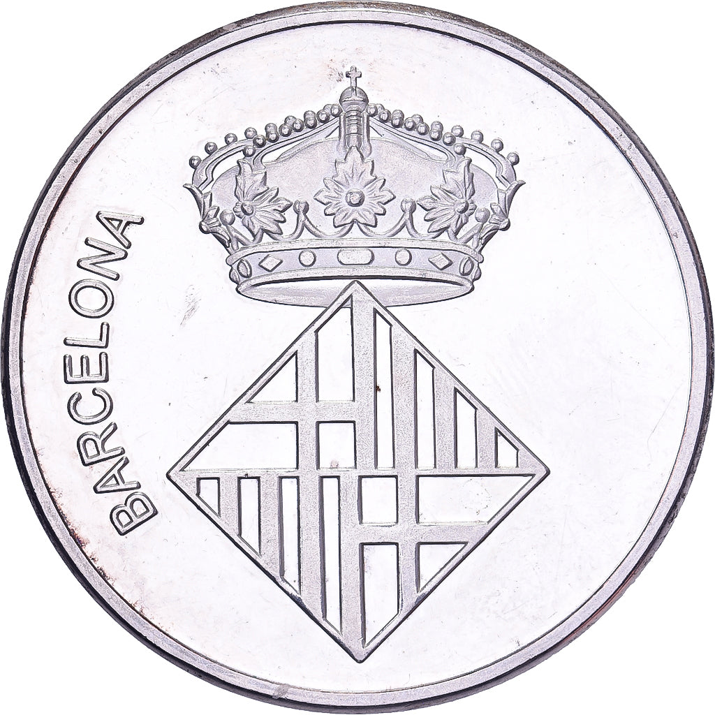 Hiszpania, medal, Cathedral, Santa Cruz and Santa Eulalia, Barcelona, Stal