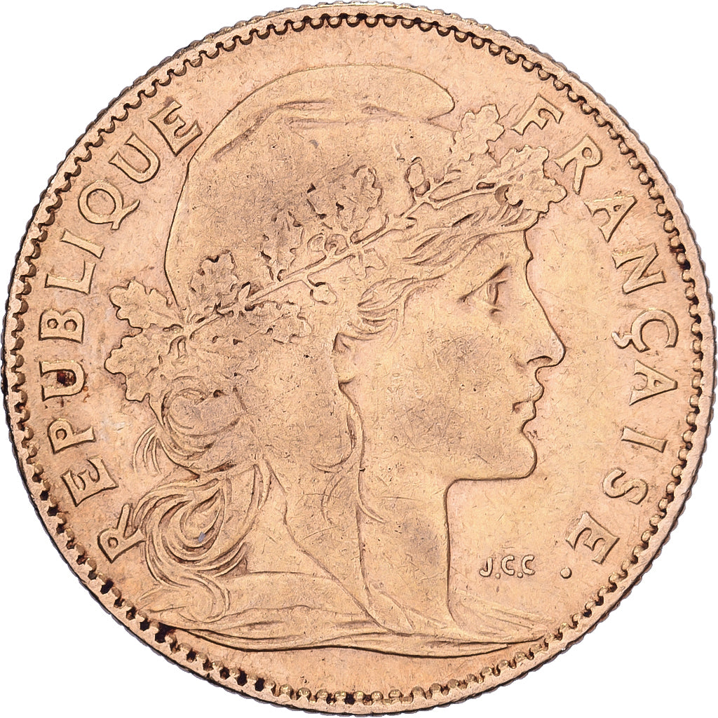 Frankreich, 10 Francs, Coq, 1899, Paris, Gold, SS, Gadoury:1017, Le Franc:F.509