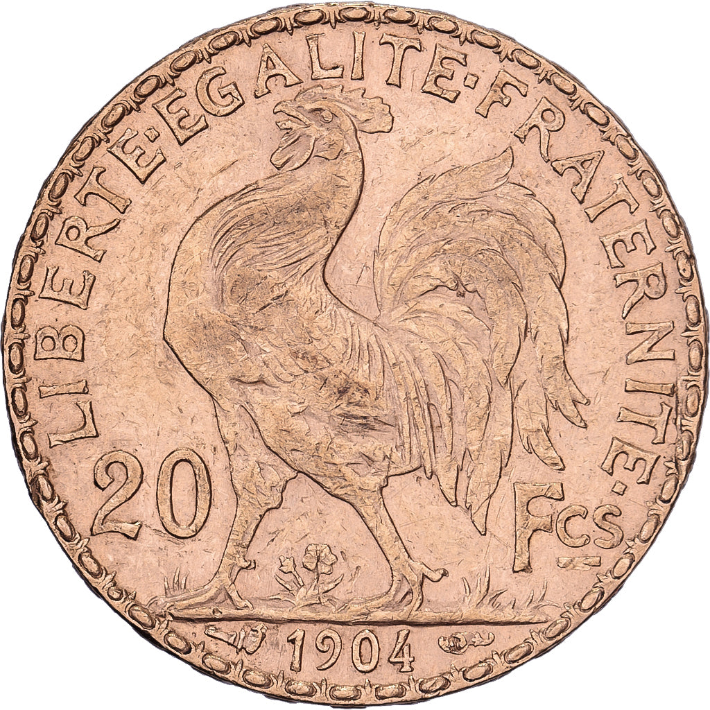 Francia, 20 Francs, Coq, 1904, Paris, Oro, SPL-, Gadoury:1064, Le Franc:F.534