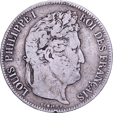 Frankrijk, Louis Philippe I, 5 Francs, 1834, Rouen, Zilver, FR+, Gadoury:678, Le