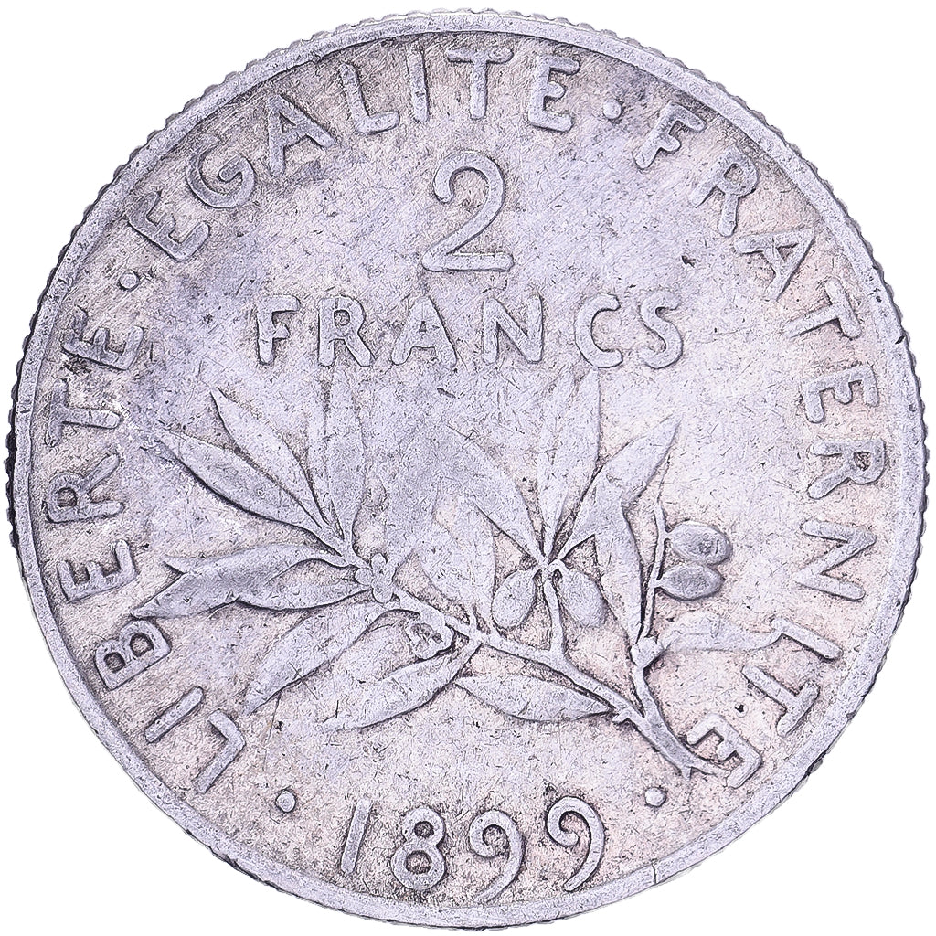 Francia, 2 Francs, Semeuse, 1899, Paris, Argento, MB+, Gadoury:532, Le