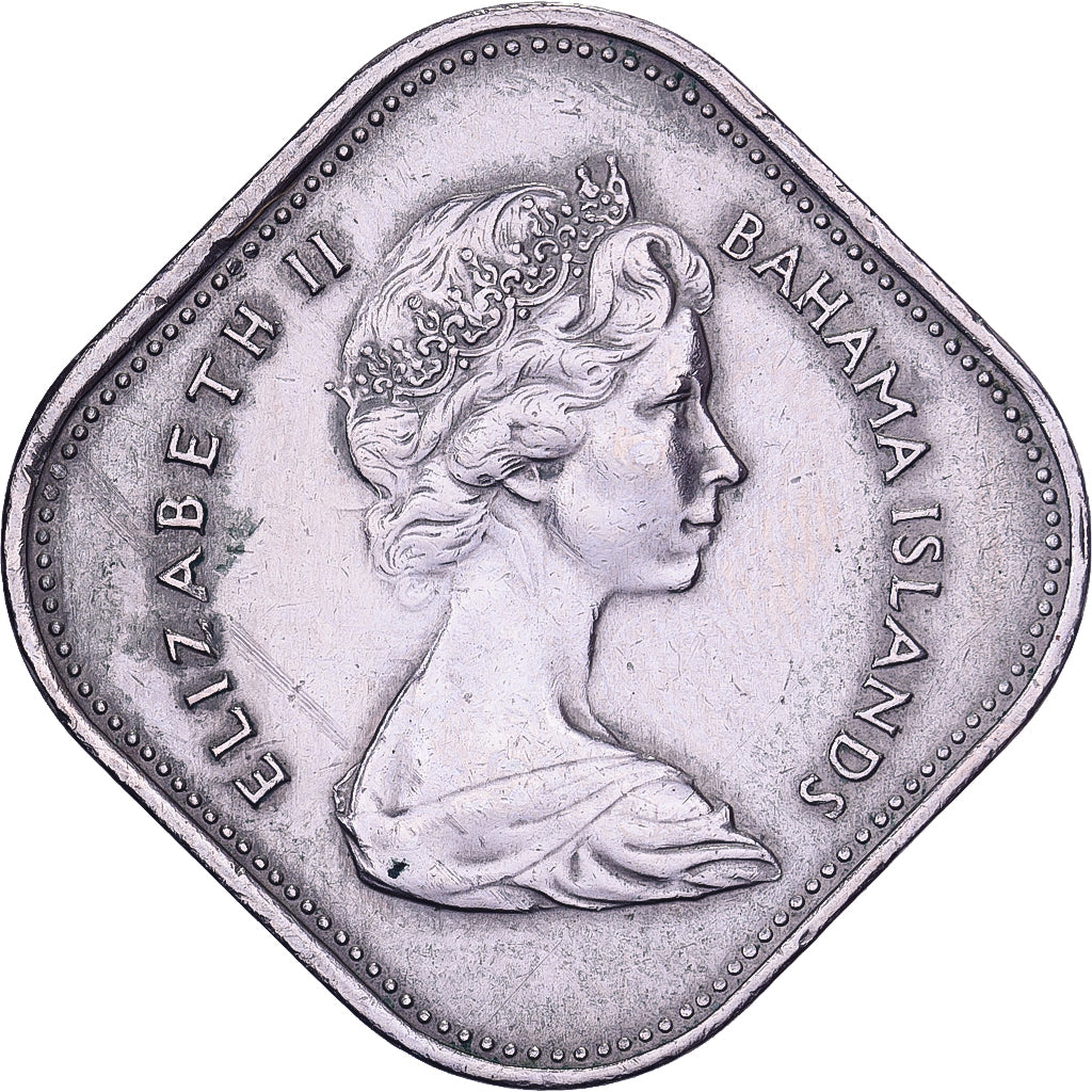 Bahamy, Elizabeth II, 15 Cents, 1966, British Royal Mint, Miedź-Nikiel