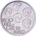 Belgium, Baudouin I, 500 Frank, Independence, 1980, Royal Belgium Mint, Silver