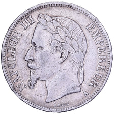 Francja, Napoleon III, 5 Francs, 1868, Paris, Srebro, AU(50-53), Gadoury:739, Le