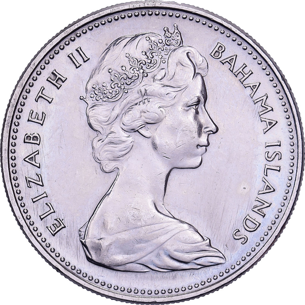 Baamas, Elizabeth II, 25 Cents, 1966, British Royal Mint, Níquel, MS(60-62)