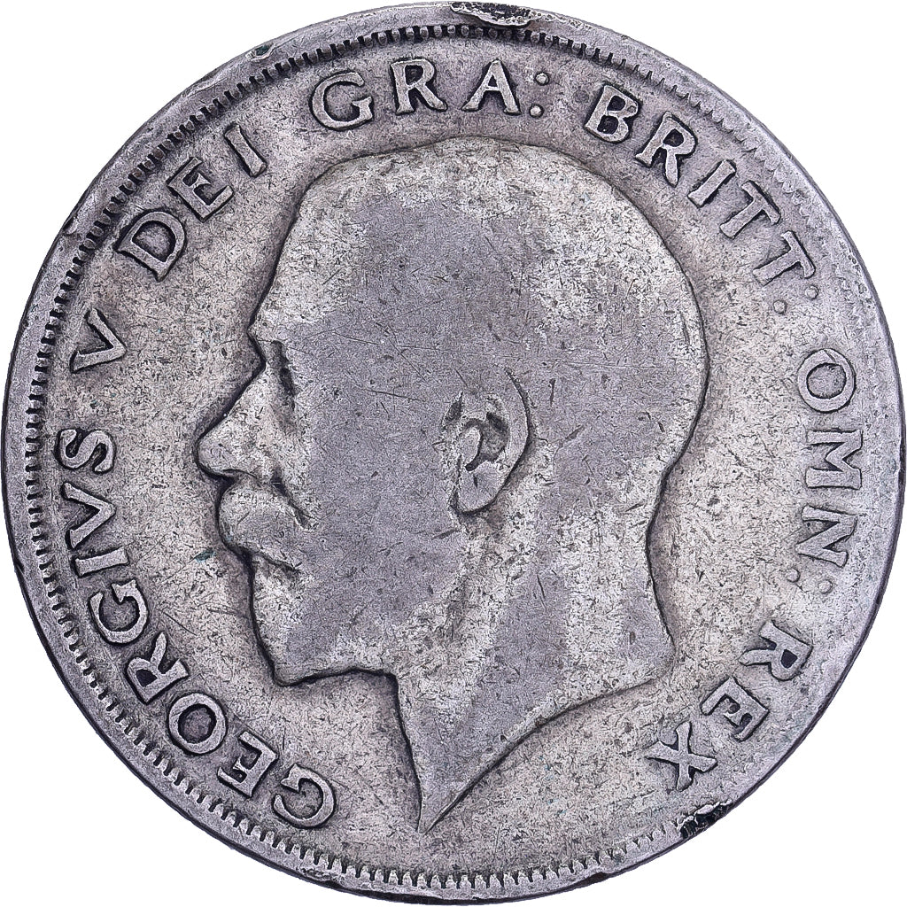 Grã-Bretanha, George V, Half crown, 1922, British Royal Mint, Prata, EF(40-45)