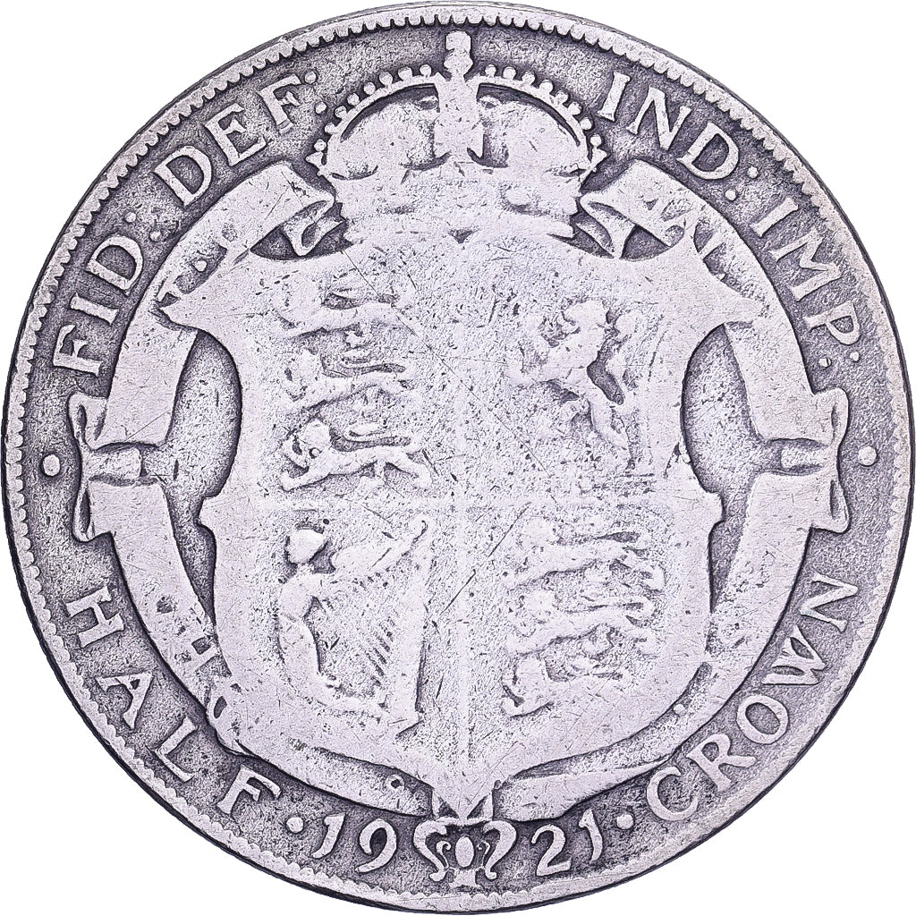 Gran Bretagna, George V, Half crown, 1921, British Royal Mint, Argento, B+