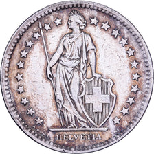 Switzerland, 2 Francs, Helvetia, 1944, Bern, Silver, EF(40-45), KM:21