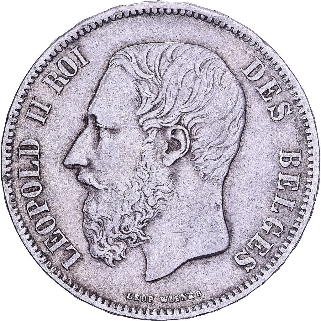 Belgio, Leopold II, 5 Francs, 1869, Royal Belgium Mint, Argento, SPL-, KM:24