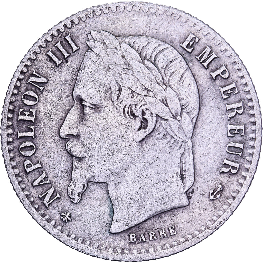 Frankreich, Napoleon III, 50 Centimes, 1864, Paris, Silber, SS, Gadoury:417, Le
